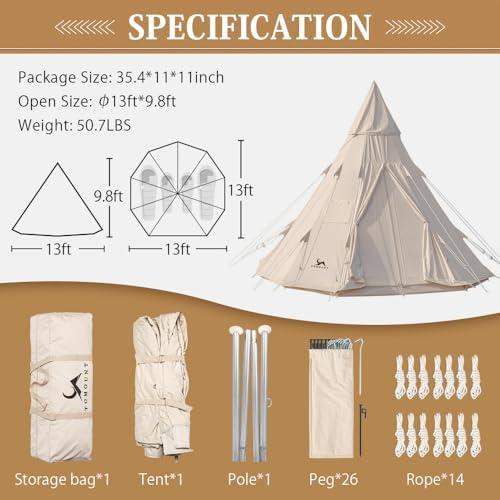 Exploring Comfort: Our Experience with the MC​ TOMOUNT teepee Tent